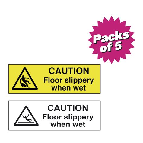 Caution Floor Slippery When Wet Sticker Packs