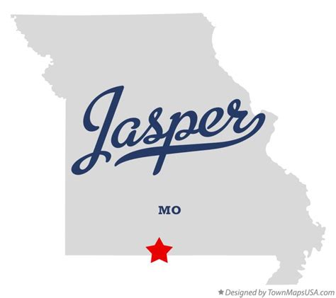 Map of Jasper, Ozark County, MO, Missouri