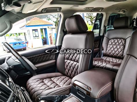 Toyota Land Cruiser Leather Seats Custom Design VIP Dark Brown — CARBI DECO