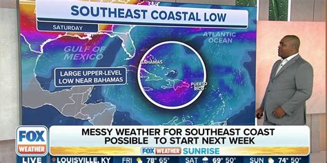 Coastal low to bring rain, strong winds, flooding to Southeast coast ...