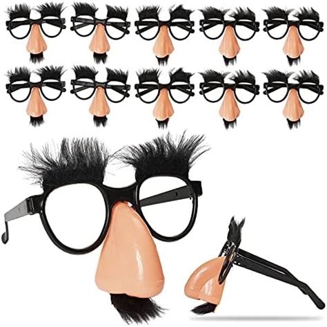 Kicko Disguise Glasses with Funny Nose - Eyebrows and Mustache - 12 Pack - for Kids Party Favor ...