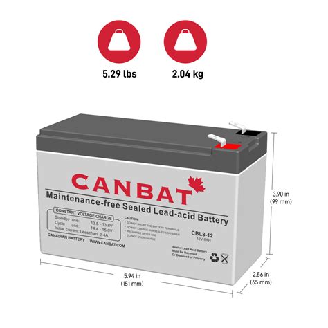 12V 8Ah SLA Battery - AGM battery Canada - Free Shipping