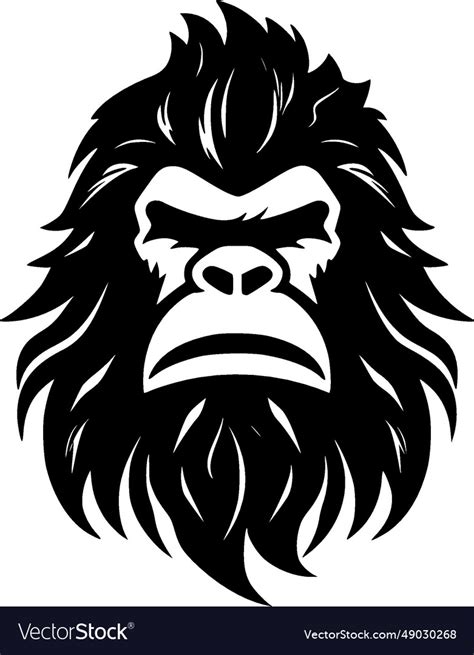 Bigfoot - minimalist and flat logo Royalty Free Vector Image