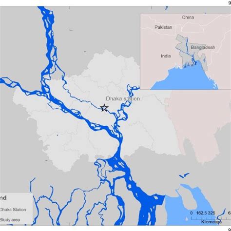 Map of study area, showing the river systems immediately surrounding ...