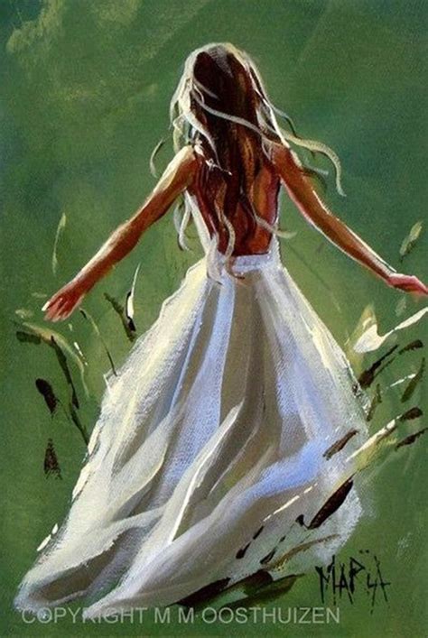 Girl in a white dress painting in the grass. 40 Easy Acrylic Canvas Painting Ideas for Beginners ...