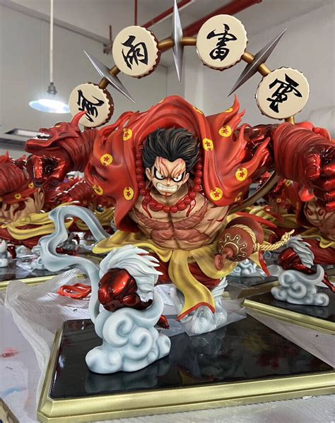 One Piece Monkey D Luffy Statue Gear Fourth Kabuki Suit Painted In ...