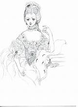 Marie Antoinette Coloring Page At GetDrawings  Free Download sketch template
