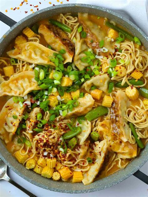 Gyoza Noodle Soup {15 Minute Meal}