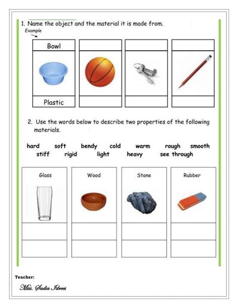 1st Grade First Grade Science Worksheets