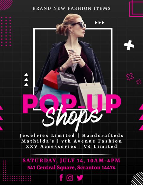 Pink Womens Vendor Pop Up Shop Flyer Template | PosterMyWall