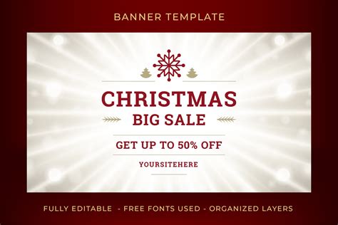 Christmas Facebook Banner Template Graphic by vasyako1984 · Creative ...