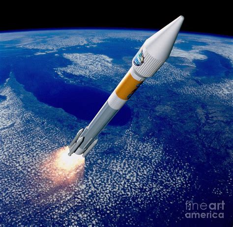 Rendering Of Terra Satellite Launch Digital Art by Stocktrek Images