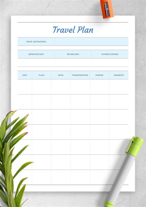 Travel Planner Template | TUTORE.ORG - Master of Documents