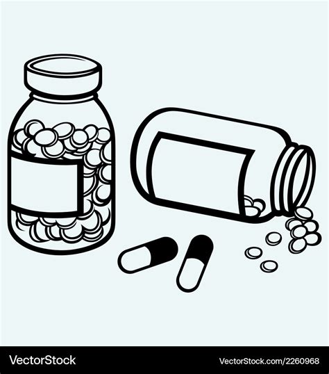 Pill bottle Royalty Free Vector Image - VectorStock