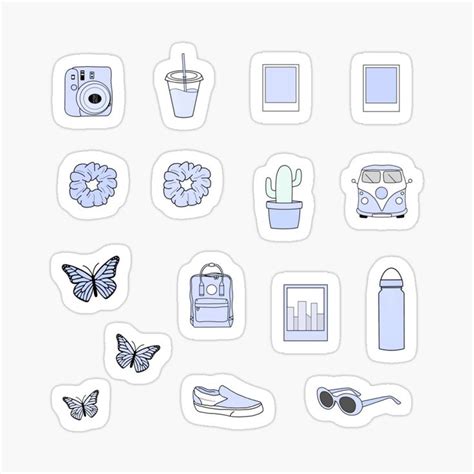 "Vsco and aesthetic blue sticker pack" Sticker for Sale by Pastel ...