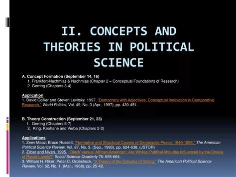 PPT - II. Concepts and Theories in Political Science PowerPoint Presentation - ID:1834162