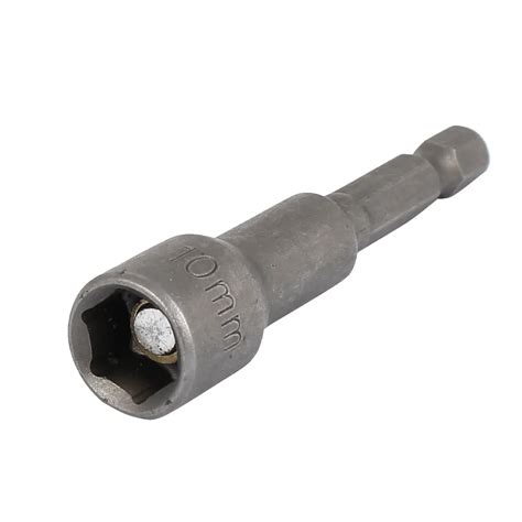 Uxcell 1/4" Hexagon Shank 10mm 11mm Magnetic Socket Metal Hex Nut Driver Bit Length 65mm 80mm ...