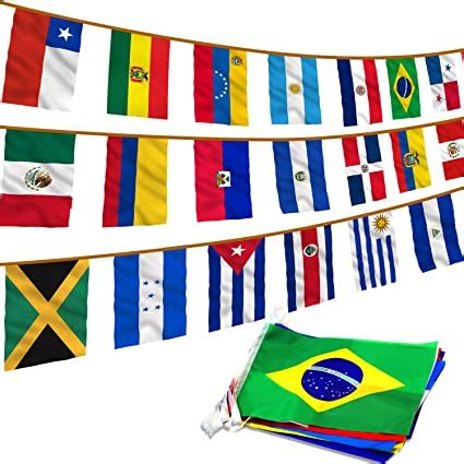 Amazon.com: Anley Latin America 23 Countries String Flags - Assorted Latino Flag Banners for ...