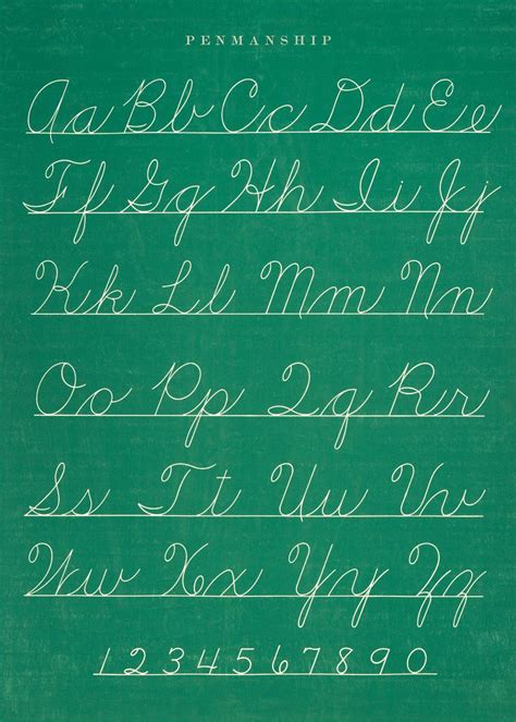 Cursive Alphabet 1960s | AlphabetWorksheetsFree.com