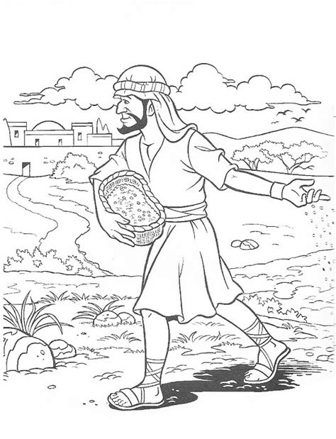 Parable of the Sower Coloring Page for Kids: Parable of the Sower ...