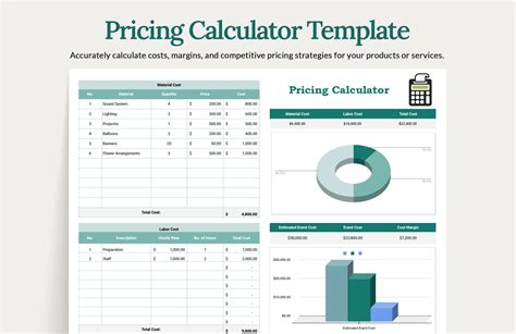 Product Pricing Calculator Template - prntbl.concejomunicipaldechinu.gov.co