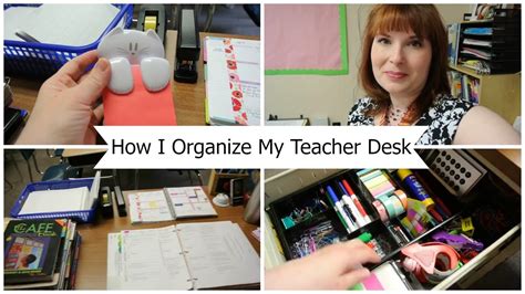 🍎 How I Organize My Teacher Desk| Tina Bietler - YouTube