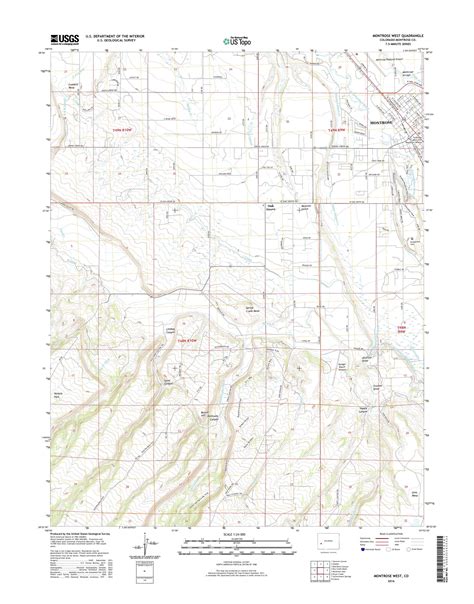 MyTopo Montrose West, Colorado USGS Quad Topo Map