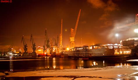 Northern shipyard at night by Dambak on DeviantArt