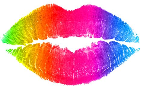 Rainbow Lips PNG