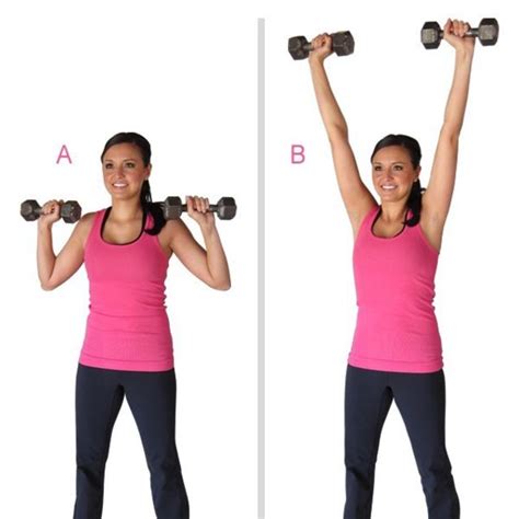 Dumbbell shoulder press by Adele A. - Exercise How-to - Skimble