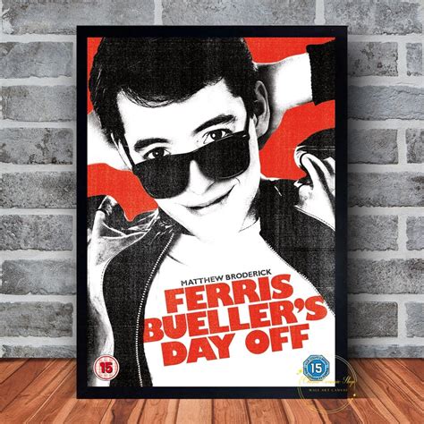 Ferris Buellers Day off Movie Poster Canvas Wall Art Family Bedroom ...