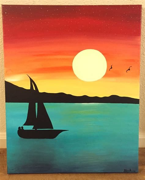 easypin.info | Sunset canvas painting, Cute canvas paintings, Sunset painting acrylic