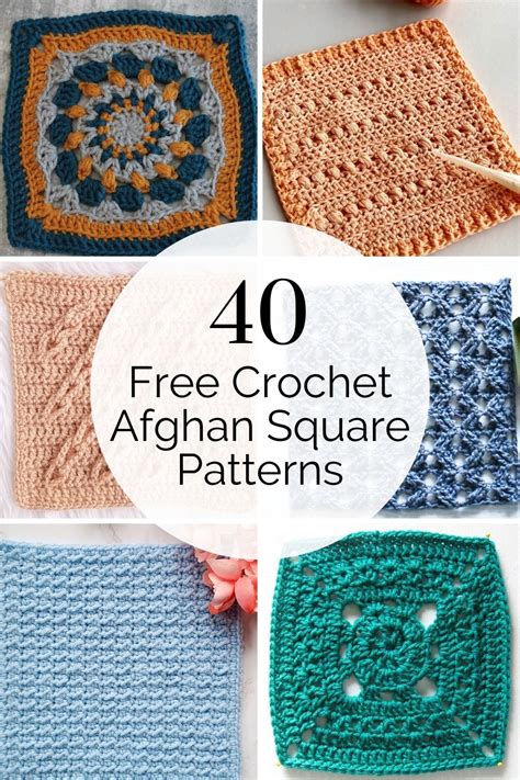 40 Crochet Afghan Squares | Crochet Your Own Friendship Blanket