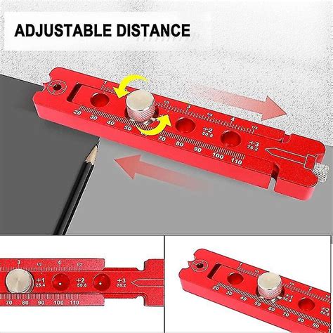 Woodworking Aluminum Adjustable Drawing Circle Ruler Tool,fixed-point Marking Gauge Compass ...