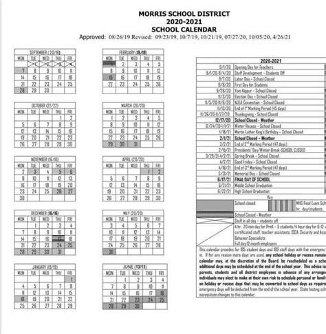 Morris School District Revises 2020-21 School Calendar | Morristown, NJ ...