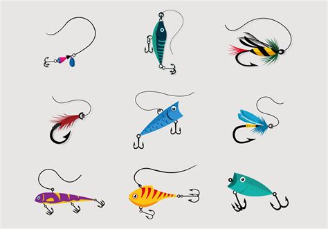 Colorful Fishing Lure Vector Pack 122975 Vector Art at Vecteezy