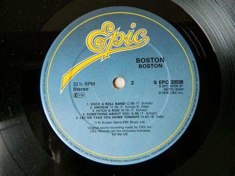 BOSTON: Boston LP Used. Classic 1976 Debut album. Timeless Rock. Includes "More Than A Feeling ...