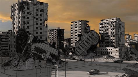 Destroyed City - 3D Model by vipkat