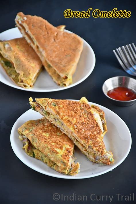 Bread Omelette / Street Food Style Bread Omelette Sandwich - Indian Curry Trail