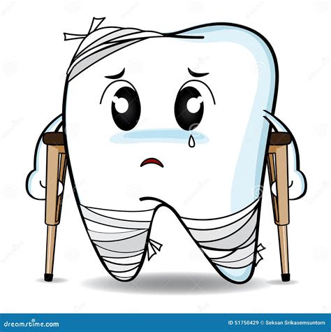 Cute Cartoon Decay Tooth Or Injury Stock Illustration - Image: 51750429