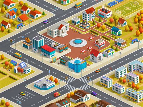 City Animation | Isometric design, City design, City illustration