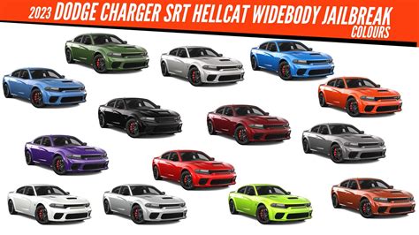 2023 Dodge Charger SRT Hellcat Widebody Jailbreak - All Color Options ...