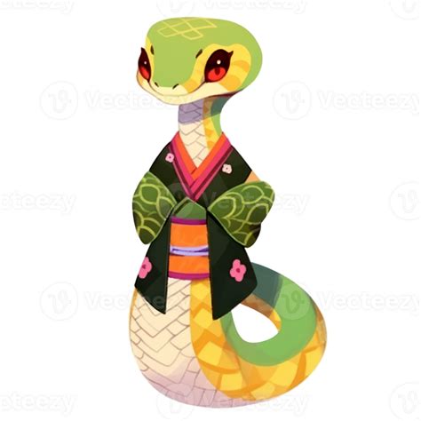 Cute Chinese Zodiac Snake AI Generative 33494745 PNG