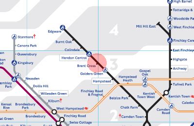 Brent Cross station map - London Underground Tube