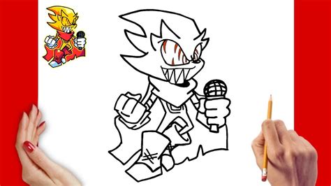 HOW TO DRAW fnf Fleetway Super Sonic | Friday Night Funkin Mod : Vs ...