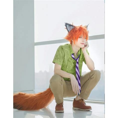 Zootopia Fox Nick Wilde Cosplay Outfits Costumes Full Set ( free ...