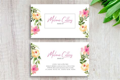 Floral Business Card Template | Business Card Templates ~ Creative Market