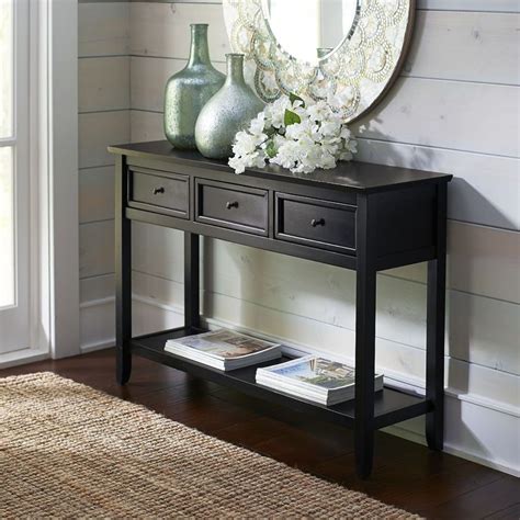 Ashington Console Table - Rubbed Black | Pier 1 Imports | Black console table, Black console ...