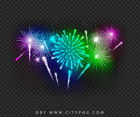 Sparkle Multi Colored Fireworks Transparent PNG | Citypng