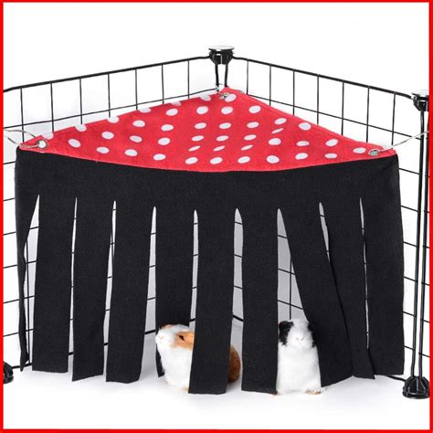 Amazon.com : Guinea Pig Hideout Hideaway, Corner Fleece Small Animal Hideout Hide Out for Guinea ...